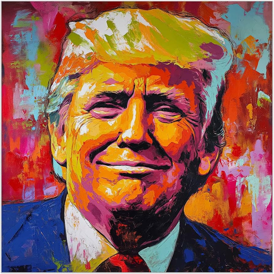 トランPOPアート Amazon.com: Donald Trump Pop Art Canvas Print - Vibrant Home Decor